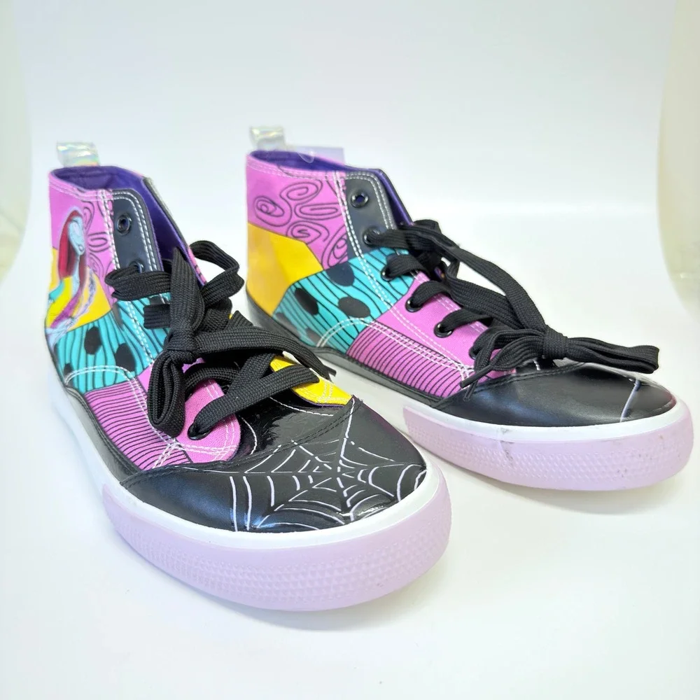 Ground Up Nightmare Before Christmas Sally Jack Skellington High Top Sneakers 9 - Picture 1 of 11